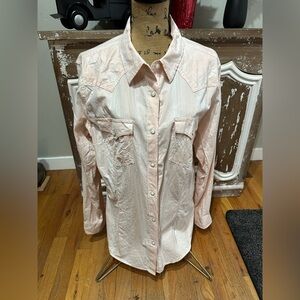 Ladies XXL Wrangler Retro Pink Western Shirt
